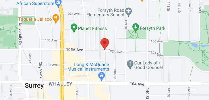 map of 312 13963 105A AVENUE